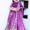An Allure Dark Voilet Heavy Embroidery Lehenga Set