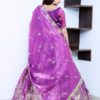 An Allure Dark Voilet Heavy Embroidery Lehenga Set--Back Look