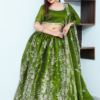 An Allure Emerald Green Heavy Embroidery Lehenga Set