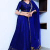 A Allure Bright Blue Hand Embroidered Lehenga Set
